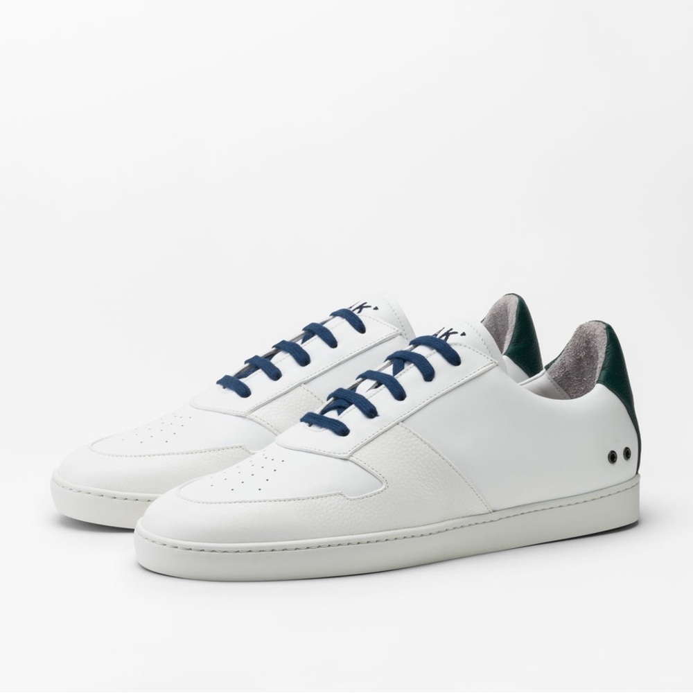 JAK VANTAGE BLUE White Leather Sneaker Sz 40 Sz 9.5